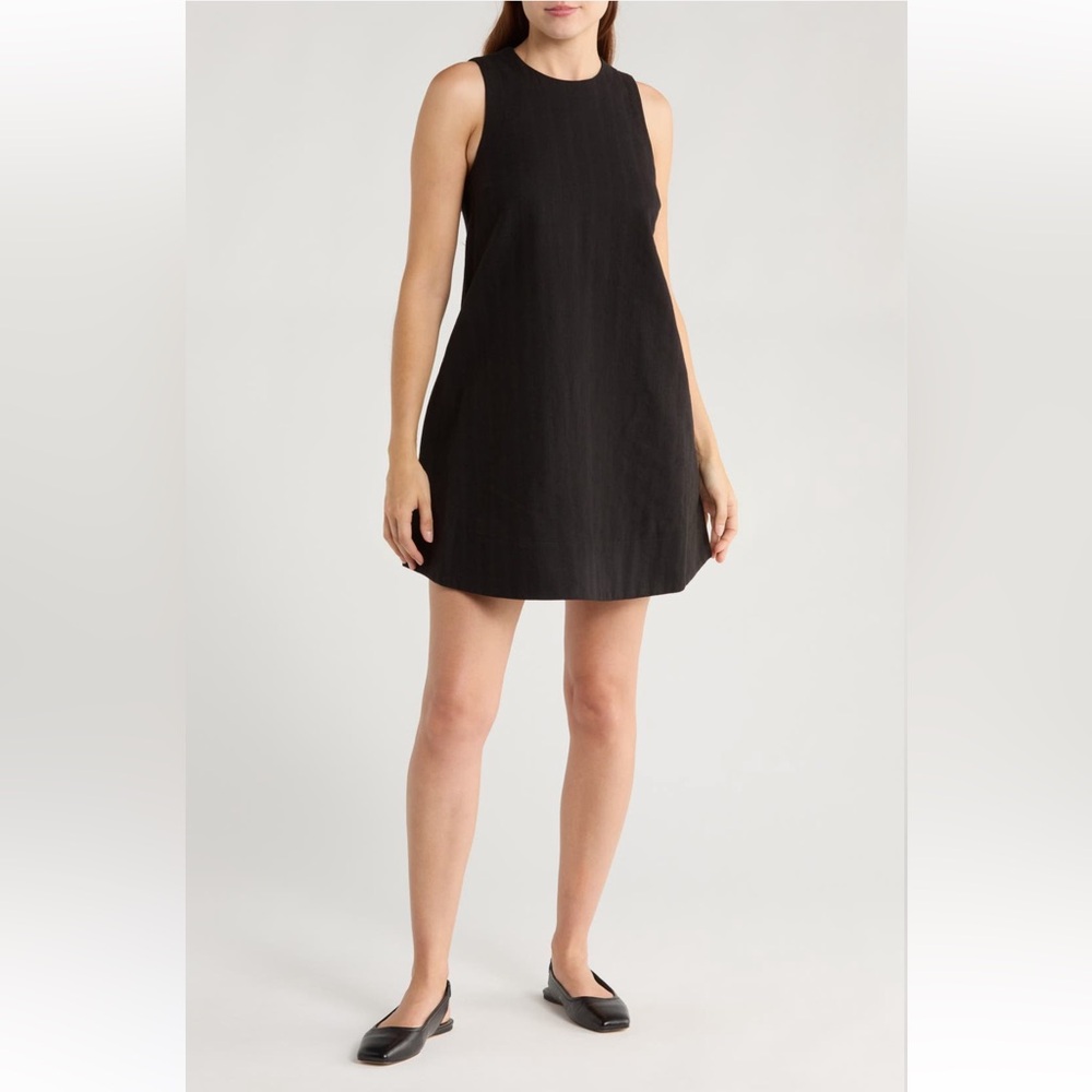 Rag and Bone Rosalind Sleeveless Cotton & Linen Trapeze Dress